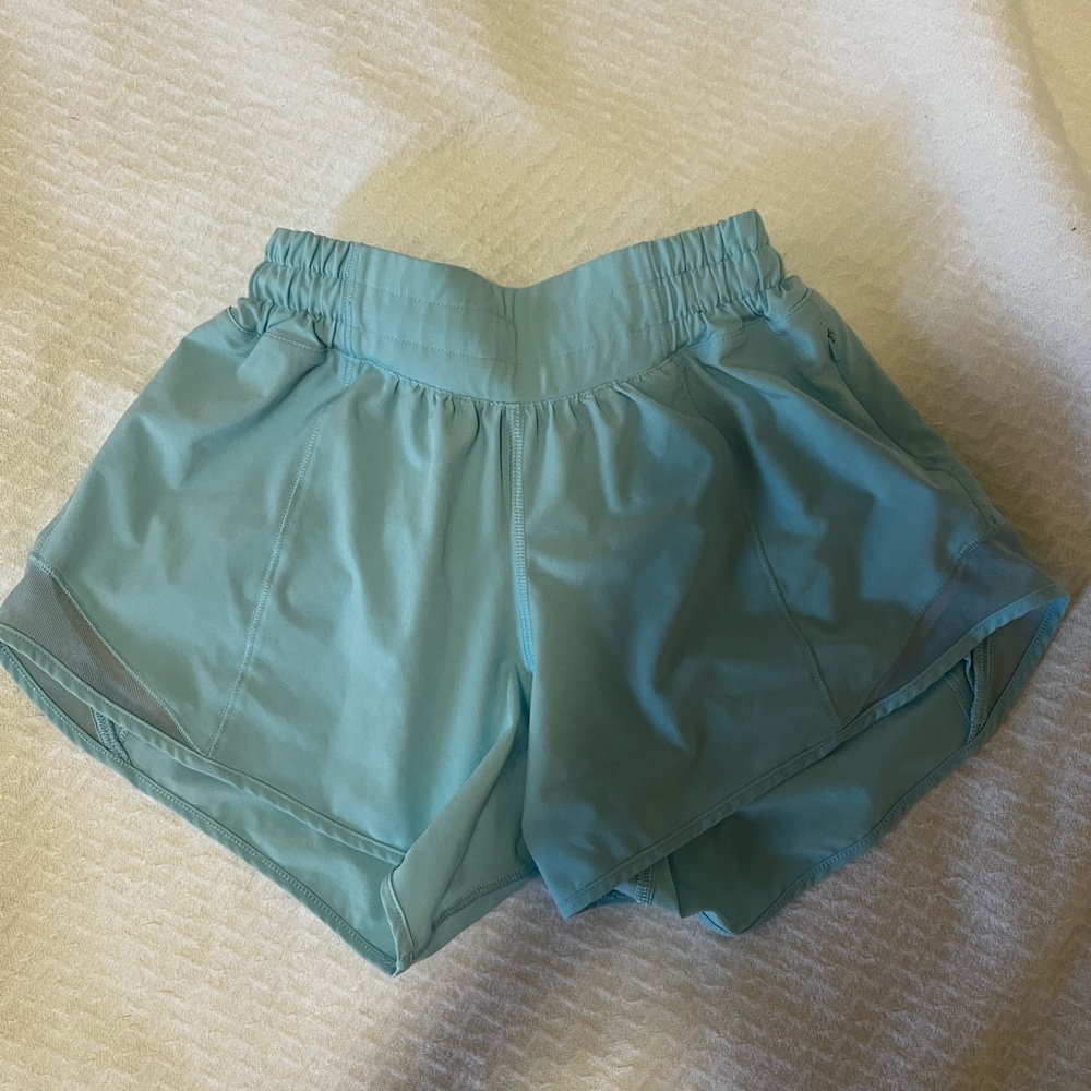 RARE light blue Lululemon hotty hot shorts